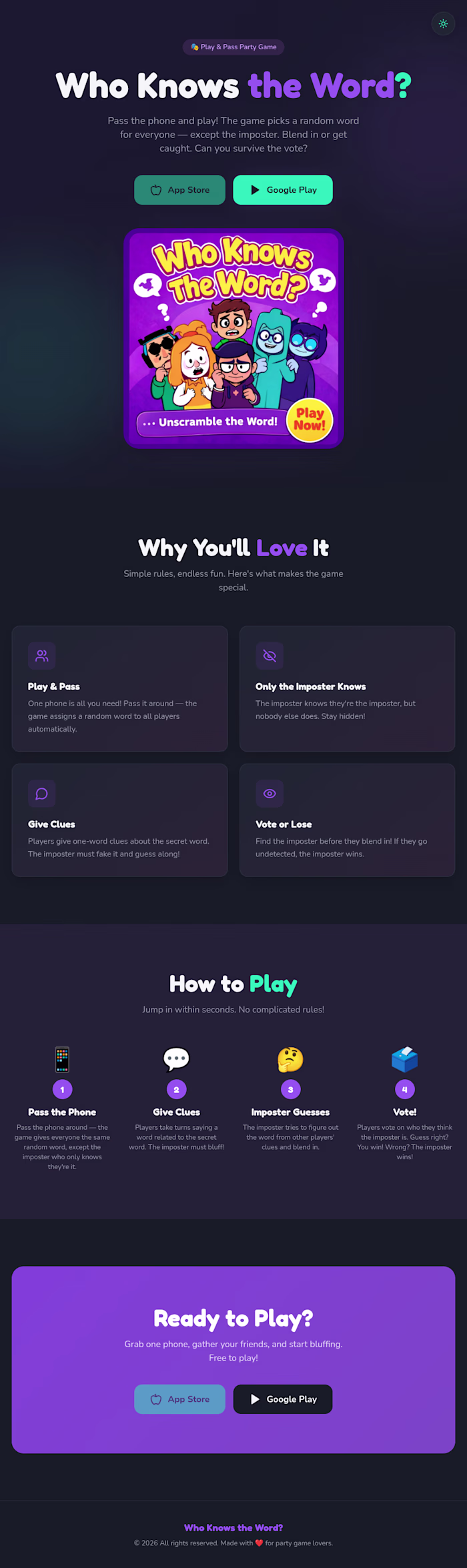 Social Word Game — Multiplayer Mobile App