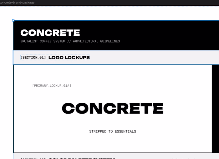 Brand Identity Design Concept Project - Brutalist Coffee Sho...