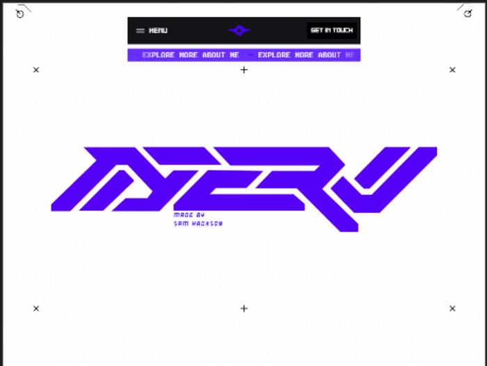 Framer concept website design
