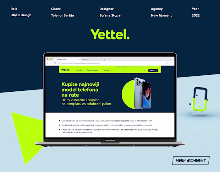 Yettel website UX/UI Design