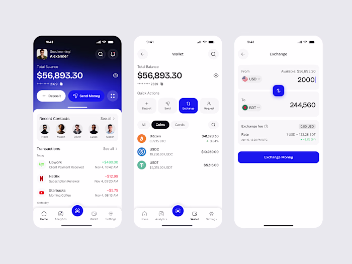 Designed a sleek modern finance