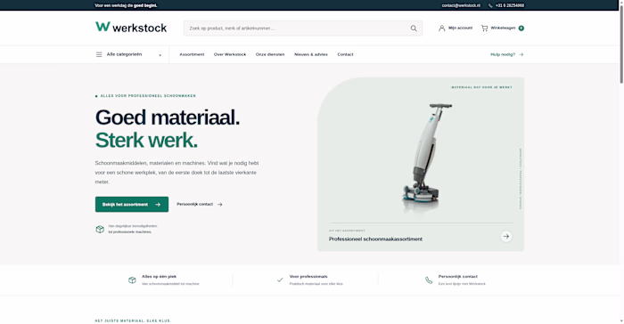 Werkstock — Cleaning Products Webshop (4,100 products)