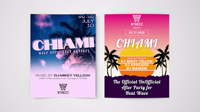 Chiami Flyers for Wynwood Chicago