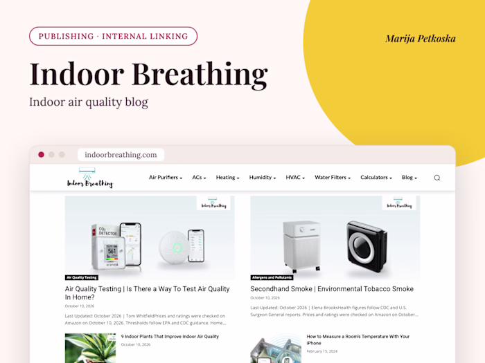 Indoor Breathing: Blog Uploads and Internal Linking