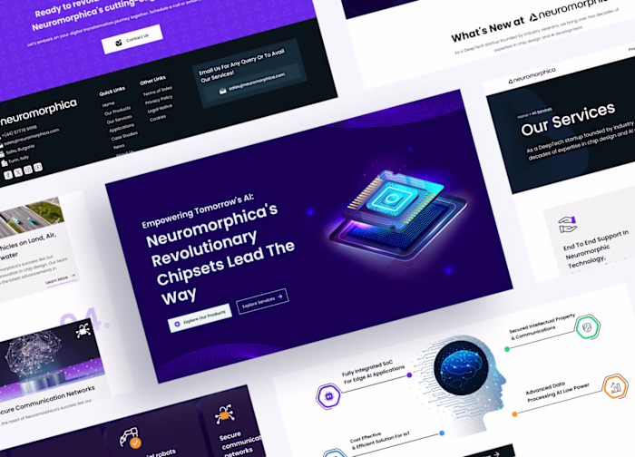 Chipset Manufacturer Website UI/UX Design