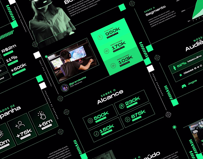 Template Para Mídia Kit Gamer e Influenciadores