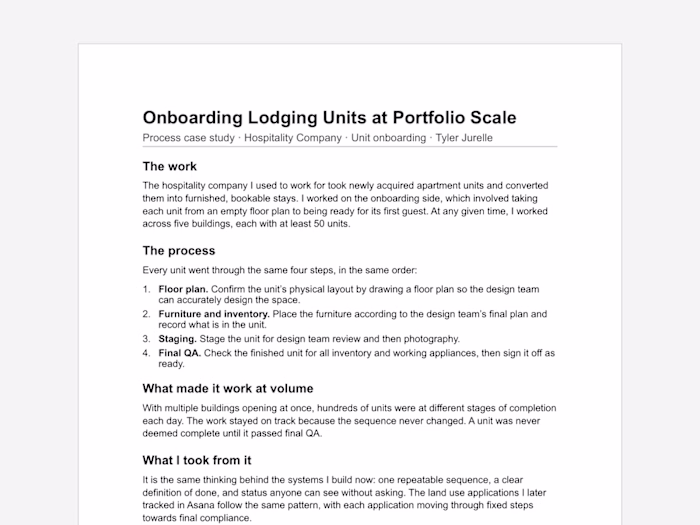 Onboarding Lodging Units at Portfolio Scale