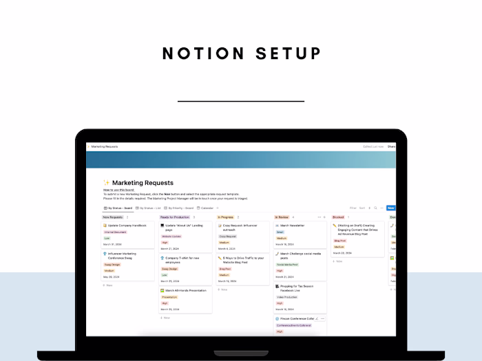 Streamlining Project Management with Notion
