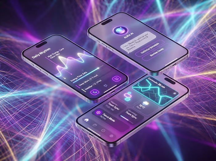 Aura AI - Productivity Mobile App UIUX