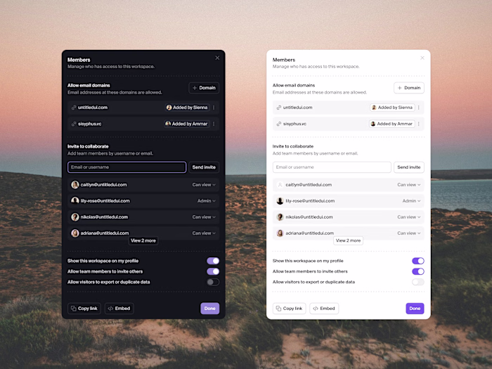 Invite members — Untitled UI