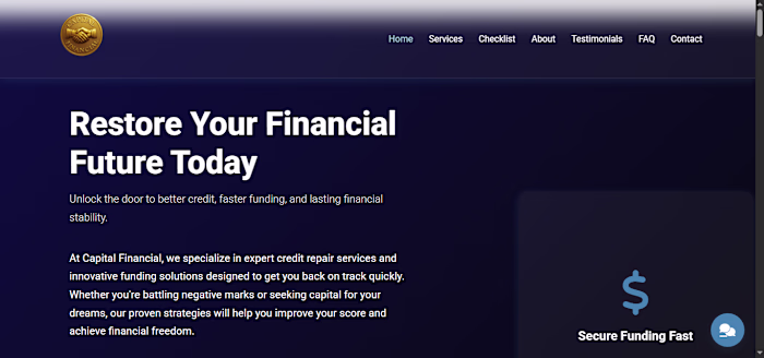 Designed a professional financial services