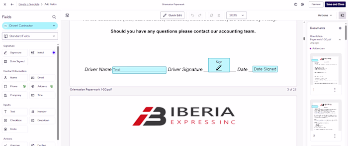 eSignature Template Creation and Automation