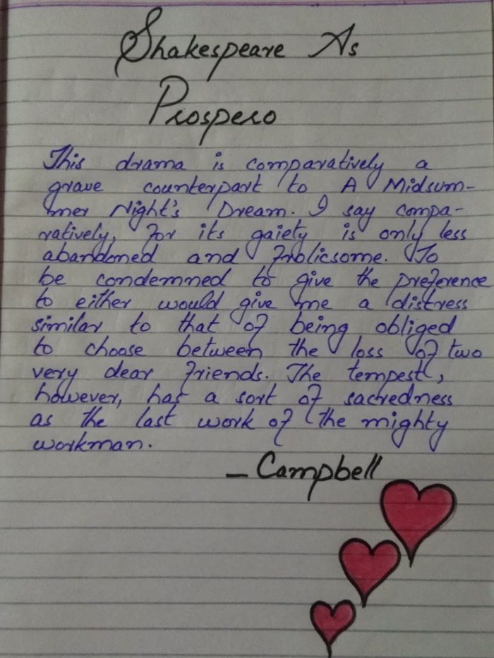 hand written assigment