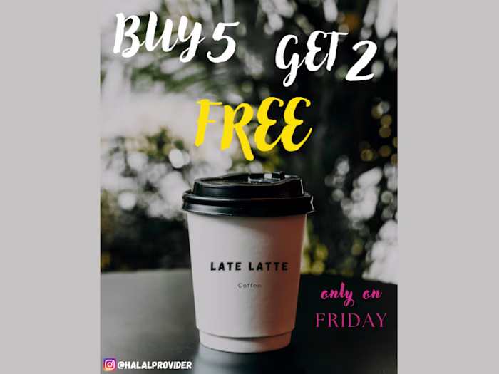 Late Latte Café Menu Design