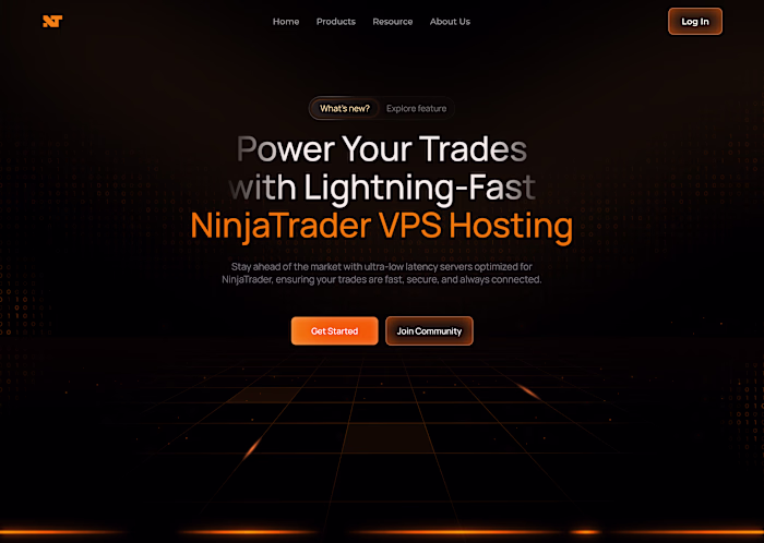 NinjaTrader | Landing Page Design