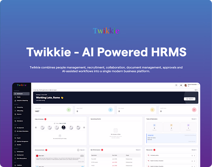Twikkie - AI Powered HRMS