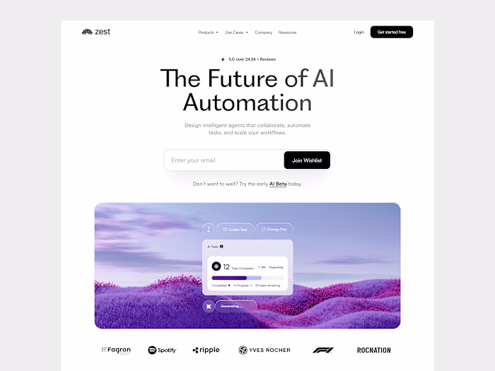 AI - Landing Page Design