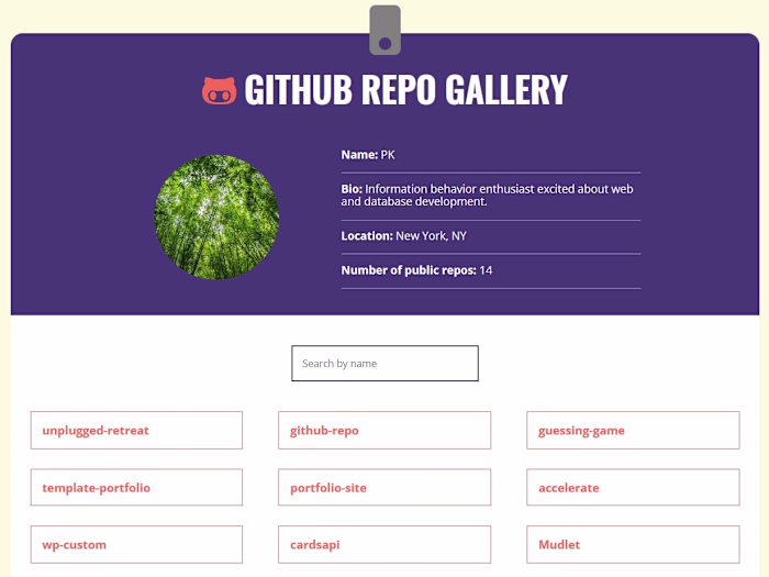 GitHub Repo Gallery