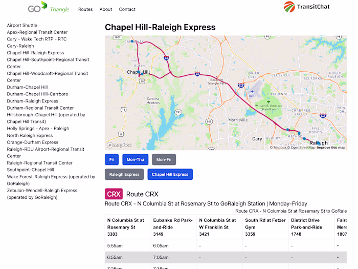 Simple Transit Site