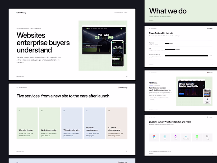Pentaclay Company Deck: Pitch & Sales Deck Design