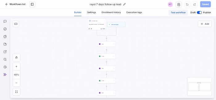 A 7-day automated follow-up sequence to keep leads warm with...