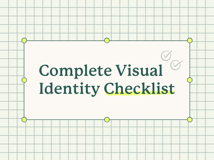 The complete checklist to create your brand's visual identity