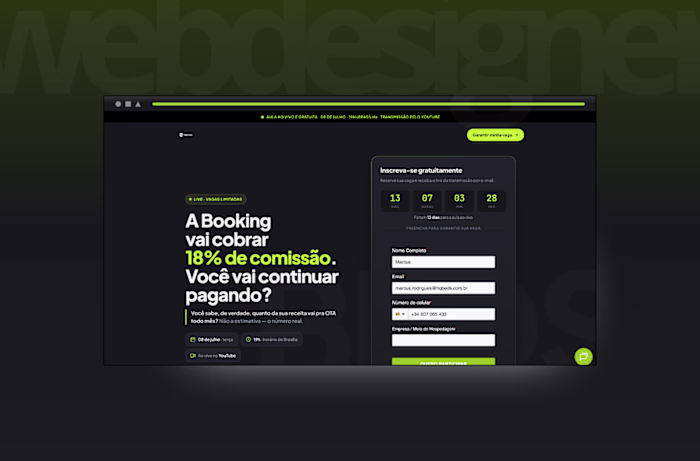 Webinar Landing Page Design for B2B SaaS
