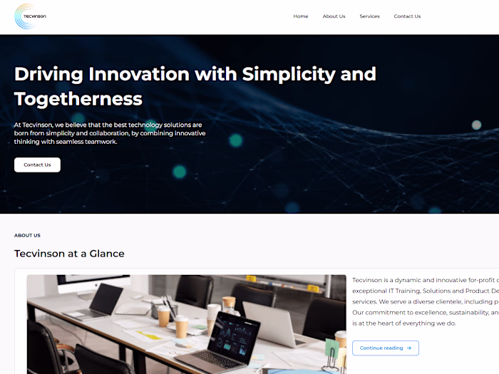 Tecvinson – Full-Stack Web App with Node and React.js