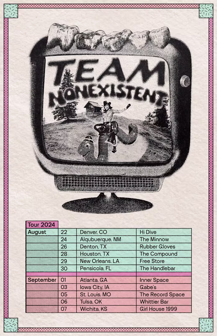 Team Nonexistent – Tour Calendar Poster
