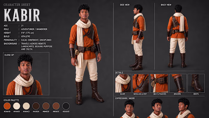 Project Title: Protagonist Design Sheets