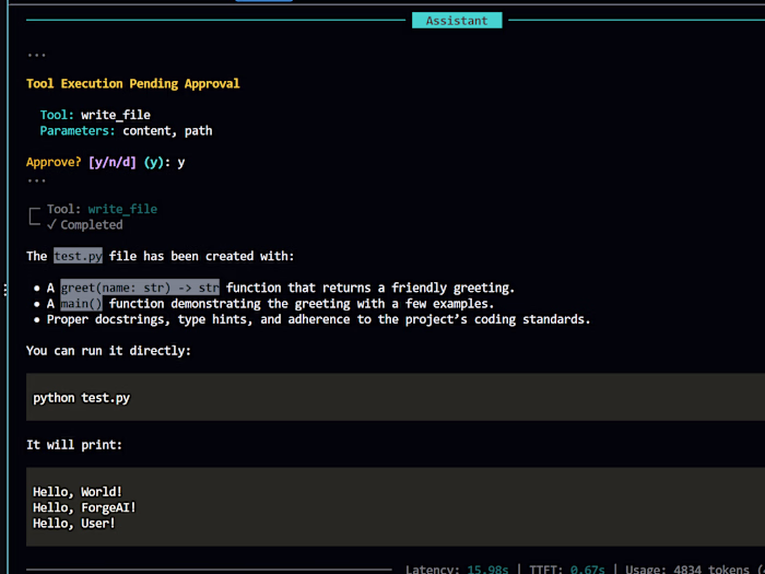 ForgeAI — Autonomous AI Coding Agent