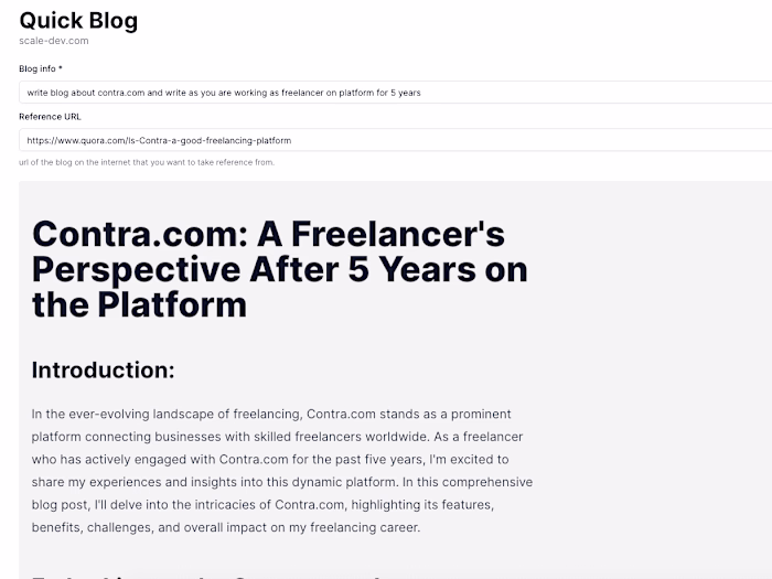 Quick Blog