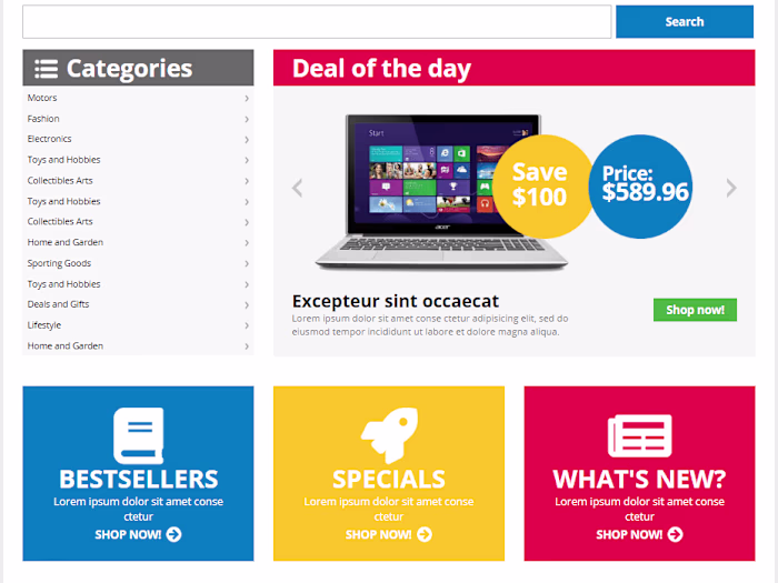Auction site design