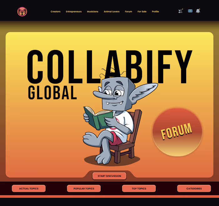 UI/UX redesign for Collabify Global,