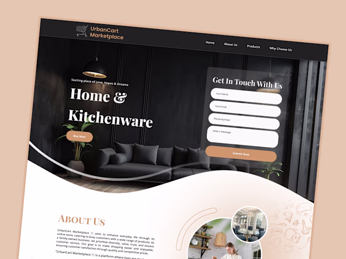 UrbanCart Marketplace Website UI Design