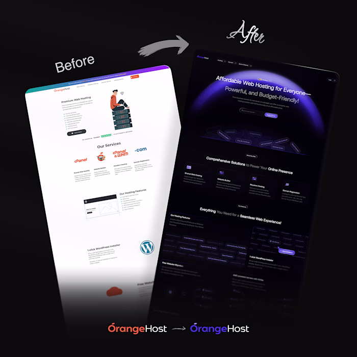 OrangeHost.com Website Redesign & Rebranding :: Behance