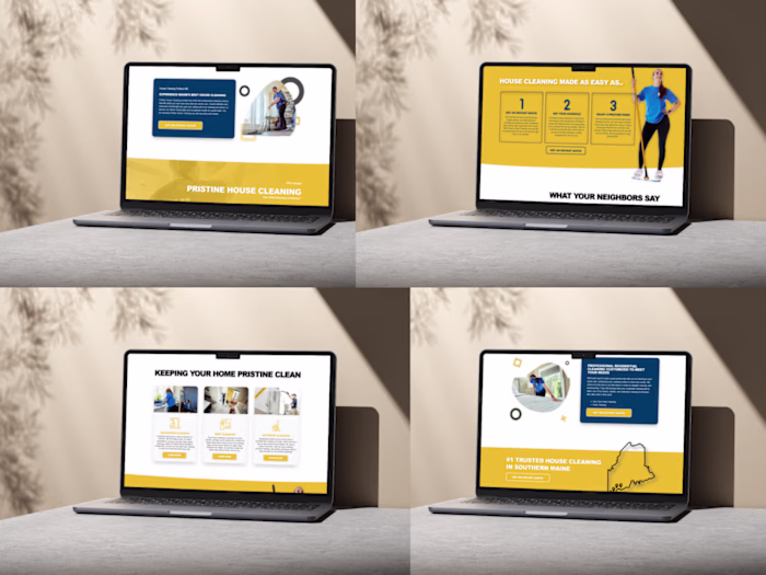 Web Design for a Cleaning Company (Pristine House Cleaning)