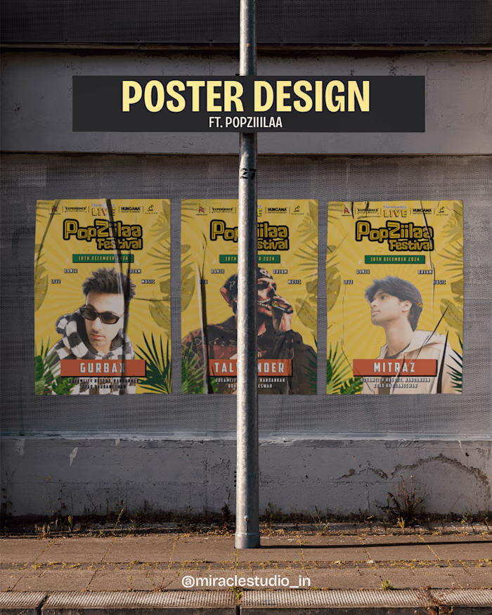 PopZillaa Event Posters and SM