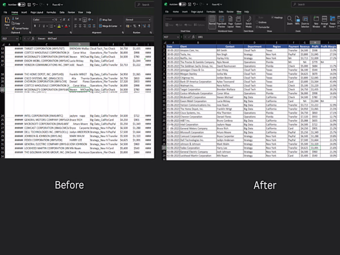Data Cleaning  & Formatting