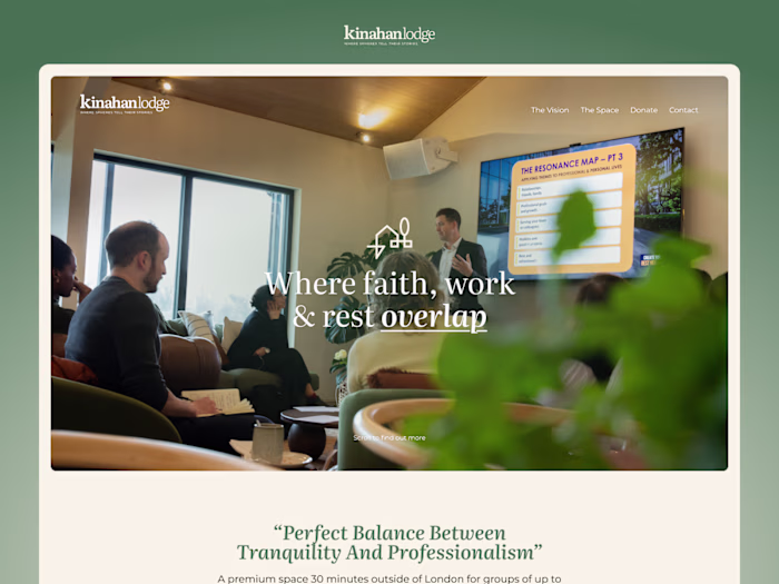 Premium website for Kinahan Lodge,