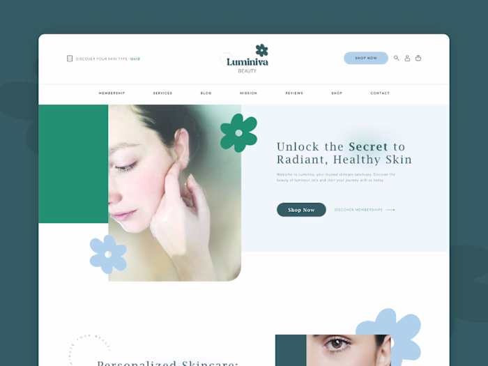 Discover Luminava Beauty | Elegant Skincare Landing Page
