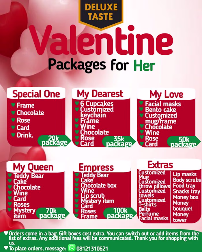 Valentine Package Flyer Design for a Food Solopreneur 