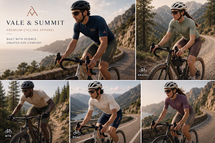 Elevate Your Ride: Premium Cycling Apparel Brand Concept