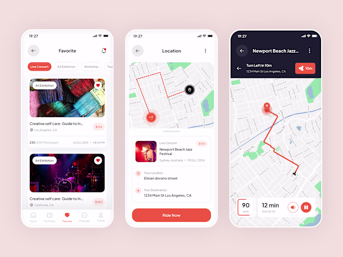 Designed a user-friendly event location and route guide inte...