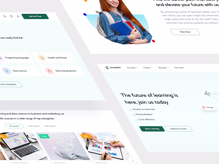 E-Learning Landing page