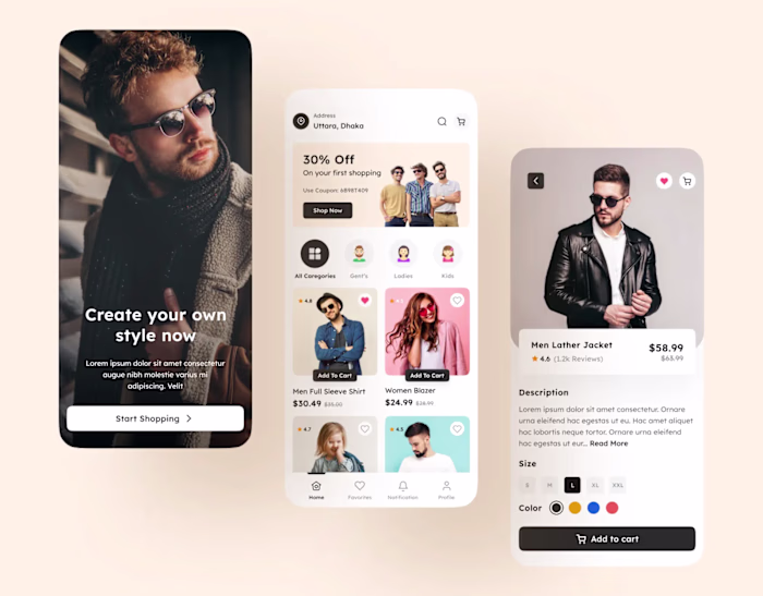 Fashion App UI Design