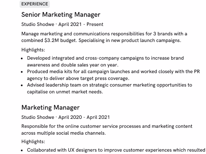Professional Resume and Cover Letter for Marketing Manager