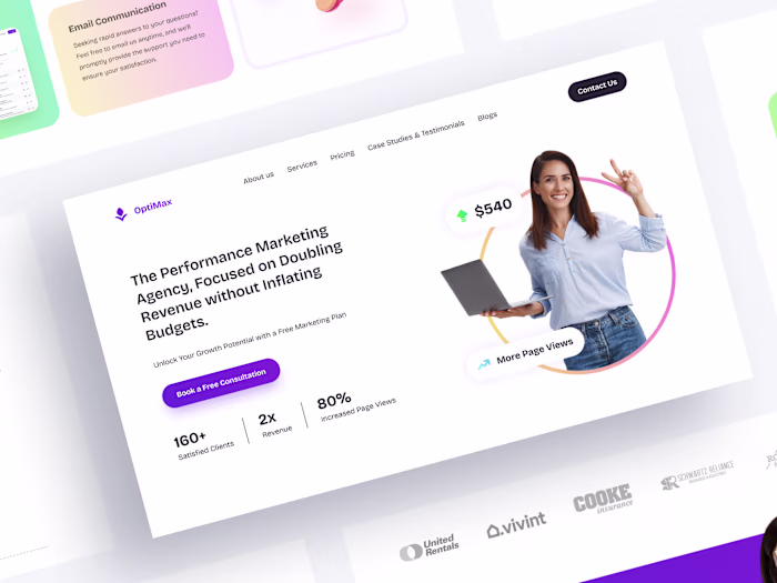 Optimax Performance Marketing Agency Website 