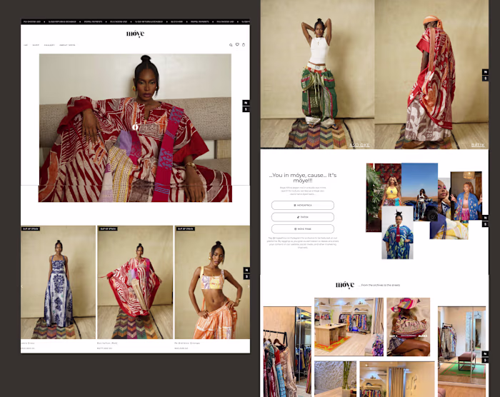 Móye Africa — Fashion E-commerce Website