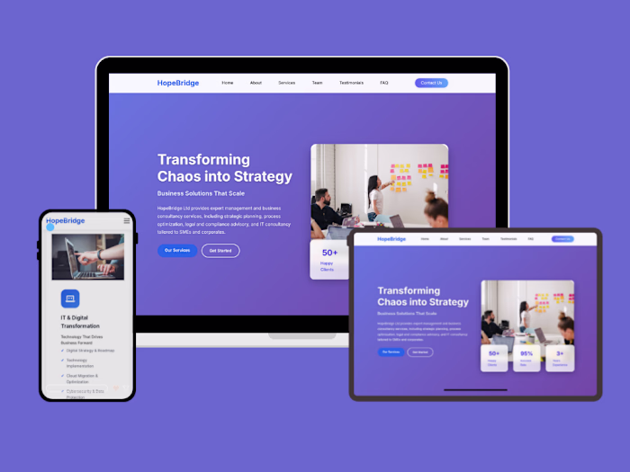 HopeBridge Ltd Portfolio Website Development